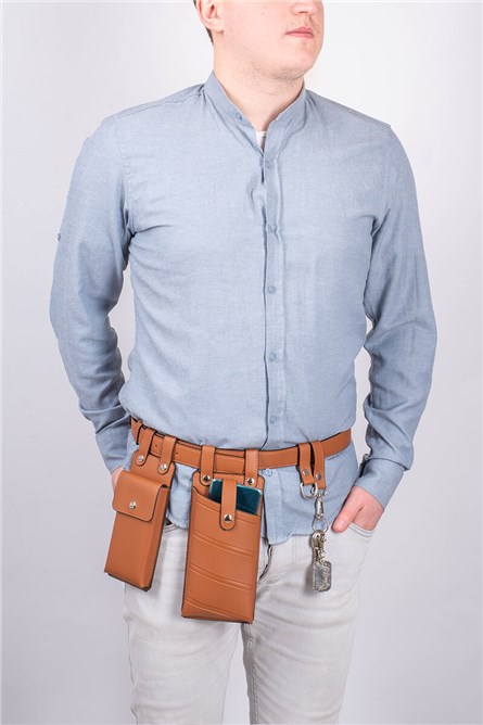 Men's belt bag - Brown #002