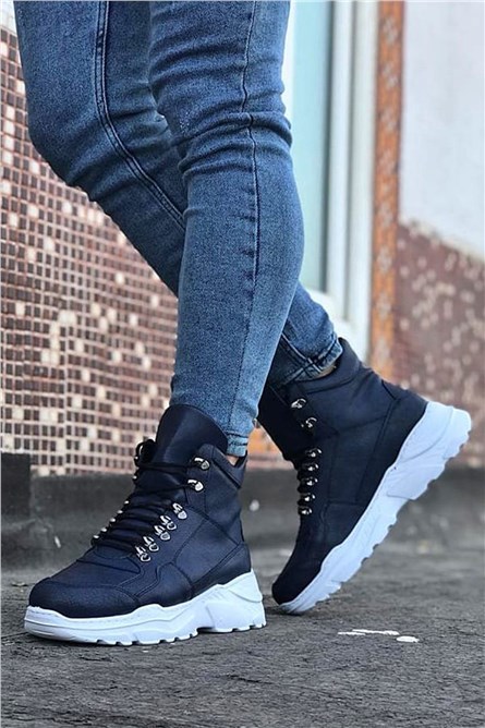 Men's Lace Up Boots WG07 - Navy #407595