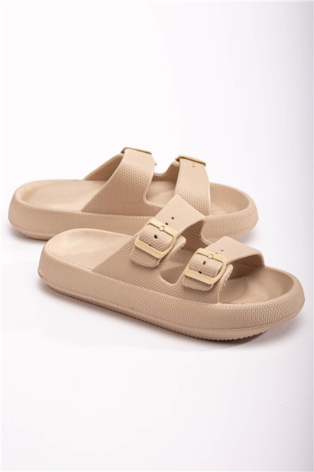 Мъжки чехли - Бежови #370887