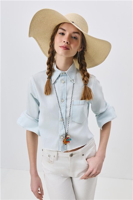 Wide Brim Straw Beach Hat Y25730-01  #451882
