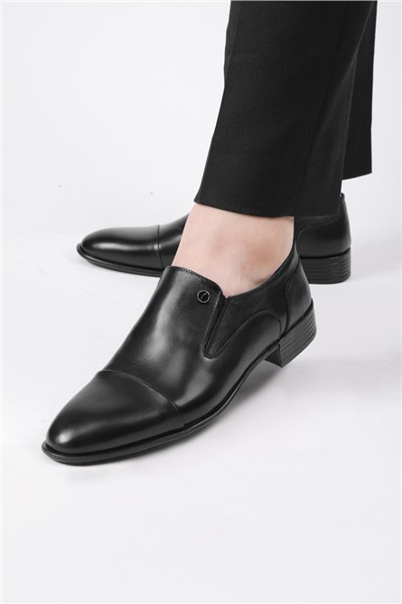 GERARDINO Men's classic Genuine Leather Shoes Black 2008