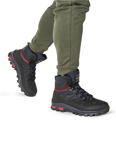 LAMBIRLENT Outdoor Boots Black Red 3060