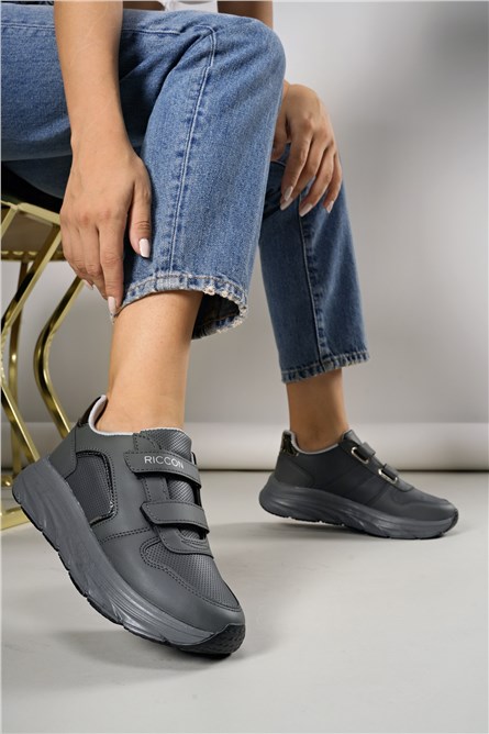Women's Velcro Sports Shoes 0012133 - Smoke Gray #403023