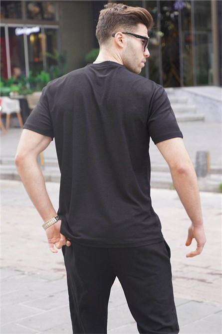 Men's Regular Fit T-Shirt 6069 - Black #394482