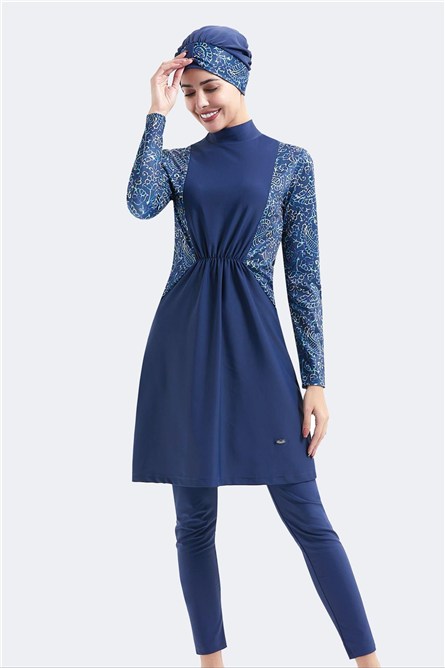 Full Covered 4-Piece Ruched Burkini C14032  #451256