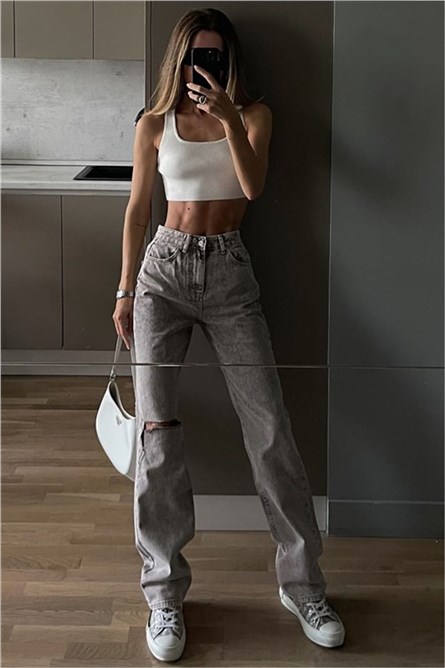 Women's Jeans MG1317 - Smoke Gray #334324
