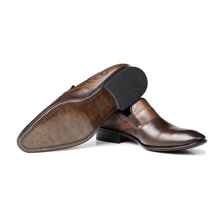 Ducavelli Men's Real Leather Shoes - Brown 
