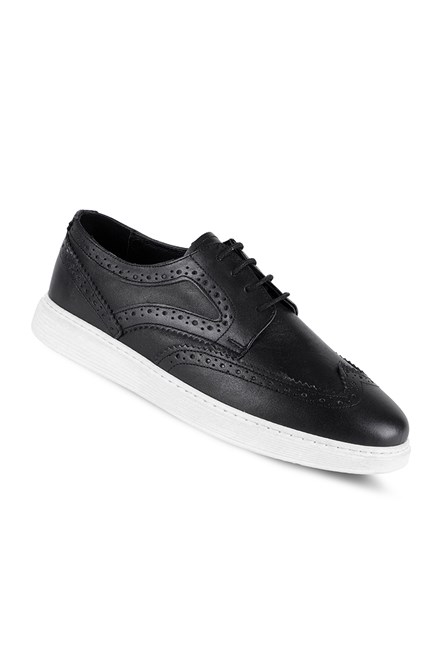 Ducavelli Night Men's Leather Shoes Black 1807