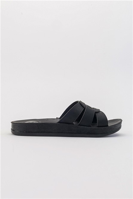 Chinelos Casuais Femininos - Pretos #381831