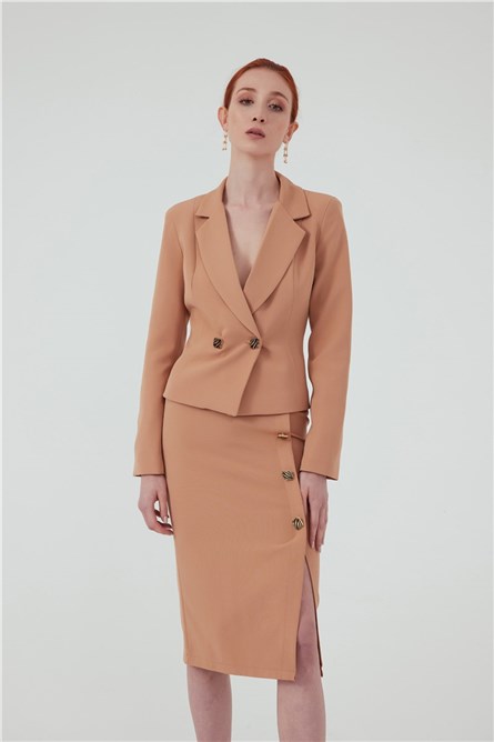 Sateen Women's Skirt - Camel #309391