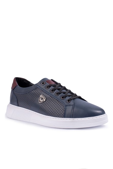 GPC POLO Men's leather casual shoes - Navy Blue 20210835300