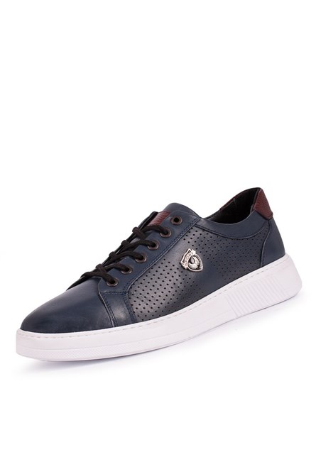 GPC POLO Men's leather casual shoes - Navy Blue 20210835300