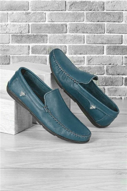 GPC Men's Real Leather Loafers - Blue #9979141