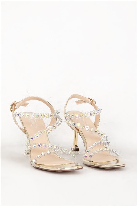 Women's Elegant Heeled Shoes 469 - Gold #382030