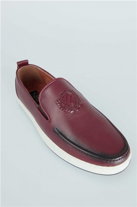 Centone Men's Real Leather Shoes - Bordeaux #268821