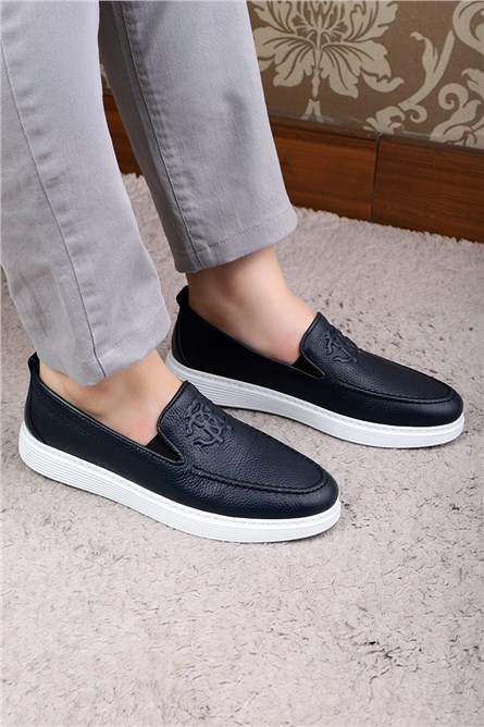 Ducavelli Stampet Men's Casual Shoes Navy Blue 1801