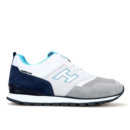 Hammer Jack Men's Genuine Leather Sports Shoes - Grey-Blue #368466