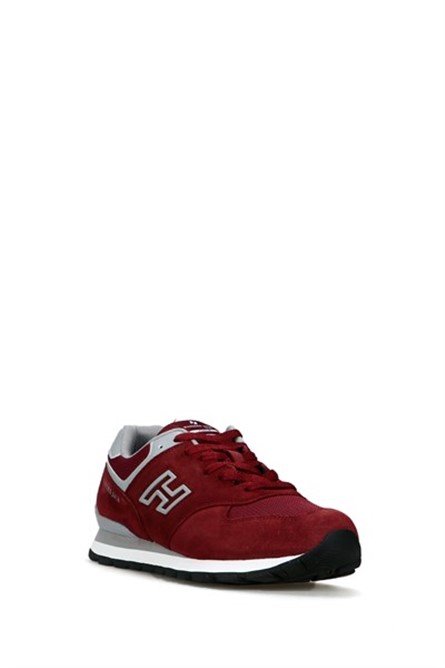 Hammer Jack Men's Genuine Leather Sports Shoes - Dark Red #368534