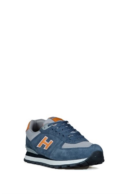 Hammer Jack Women's Genuine Leather Sports Shoes - Blue with Orange #368489