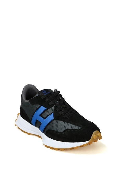 Hammer Jack Men's Genuine Leather Sports Shoes - Black #368963