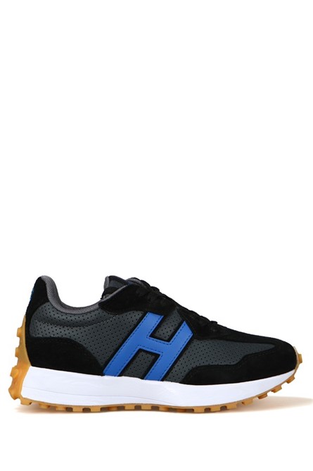 Hammer Jack Women's Genuine Leather Sports Shoes 101 22505-Z - Black with Blue #369016