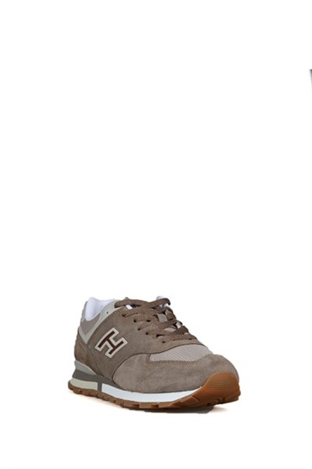 Hammer Jack Men's Genuine Leather Sports Shoes - Beige-Grey #368533
