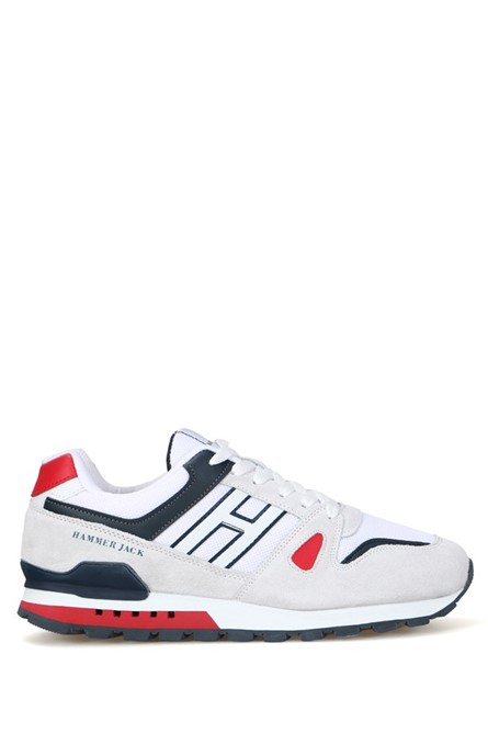 Hammer Jack Men's Sports Shoes - White with Navy Blue #369051