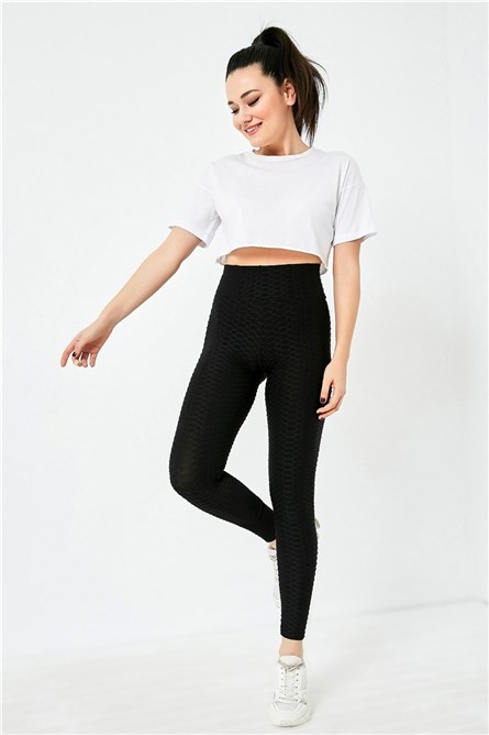 Дамски клин с висока талия - Черен 292506