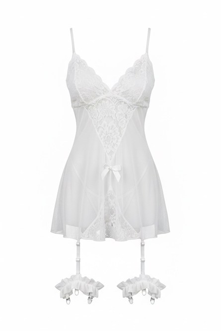 Floral Lace Babydoll Nightgown  #452380
