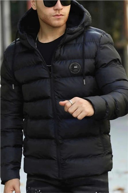 Мъжко водоустойчиво яке с качулка RCM-220 - Черно #412446