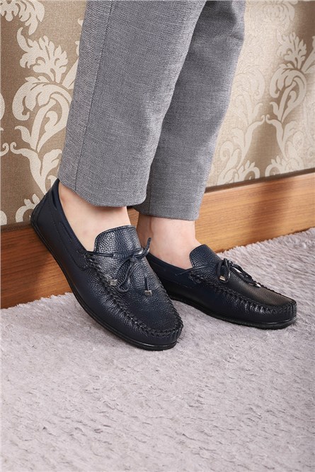 Ducavelli Borde Men's Loafer Shoes Navy Blue 2029