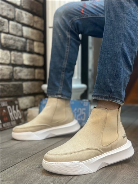 Men's Suede Sports Boots BA0150 - Color Cream #411021