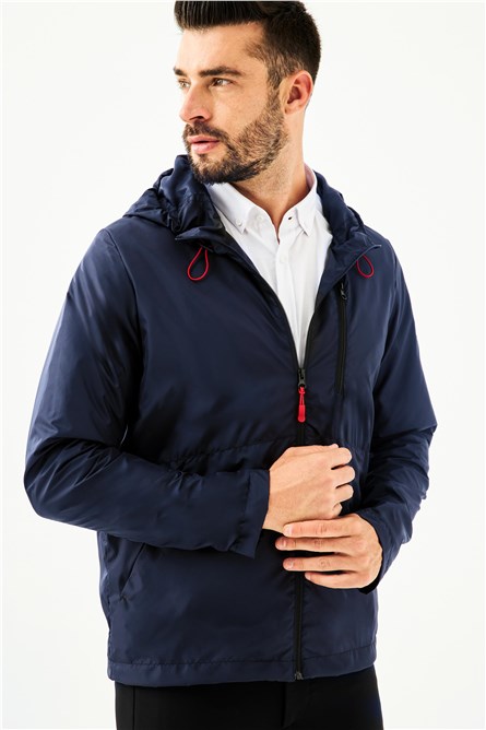 Y-23 Men's Hooded Raincoat - Navy #408316