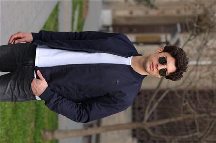 Men's Waterproof and Windproof Jacket DM-6-1- Navy #408744