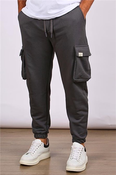 Men's Sports Bottoms with Cargo Pockets 6514 - Smoke Gray #385618