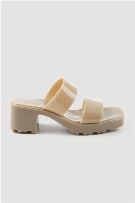 Women's slippers with heel - Vizon #332058