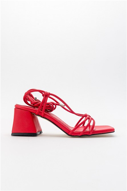 Women's Lace Up Sandals - Red #382759