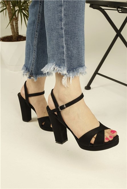 Women's high heel sandals - Black #326700