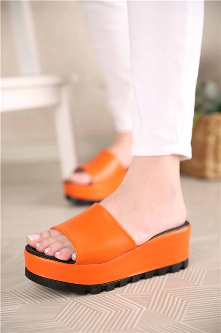 Women's slippers - Orange 304269
