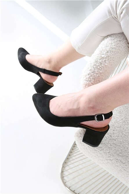 Women's casual suede shoes - Black #328003