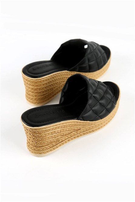 Women's slippers with full sole - Black #328353