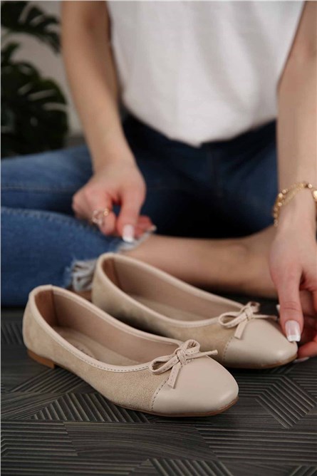 Дамски лоуфъри - Бежови 299448