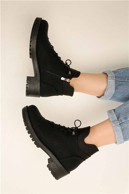 Women's suede boots - Black #321724