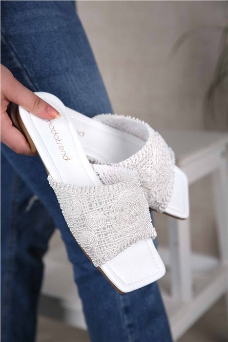 Modatrend Women's Sliders - White #309029