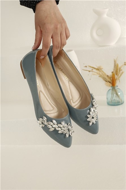 Women's casual shoes - Oil blue #327408
