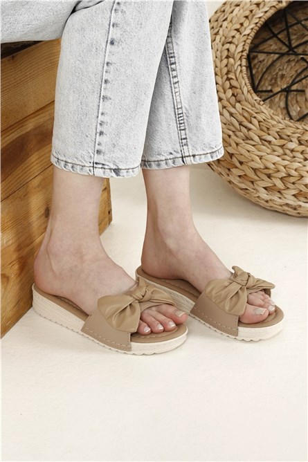 Women's slippers - Beige #327967