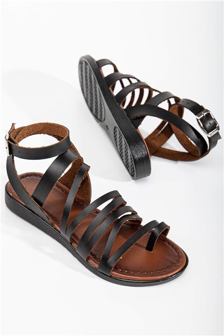 Women's Casual Sandals - Black #366127