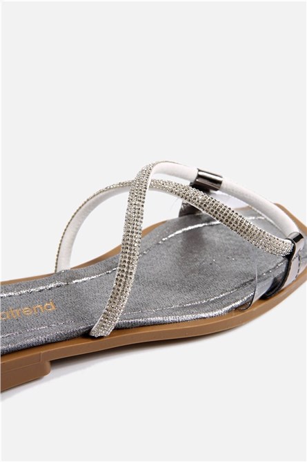 Women's slippers - Platinum color #329719
