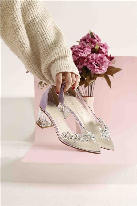 Women's elegant shoes - Light purple #324771