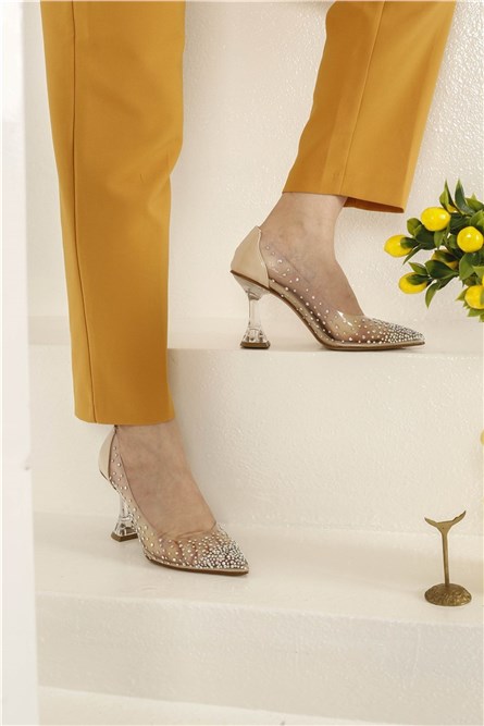 Women's elegant shoes - Beige #327478
